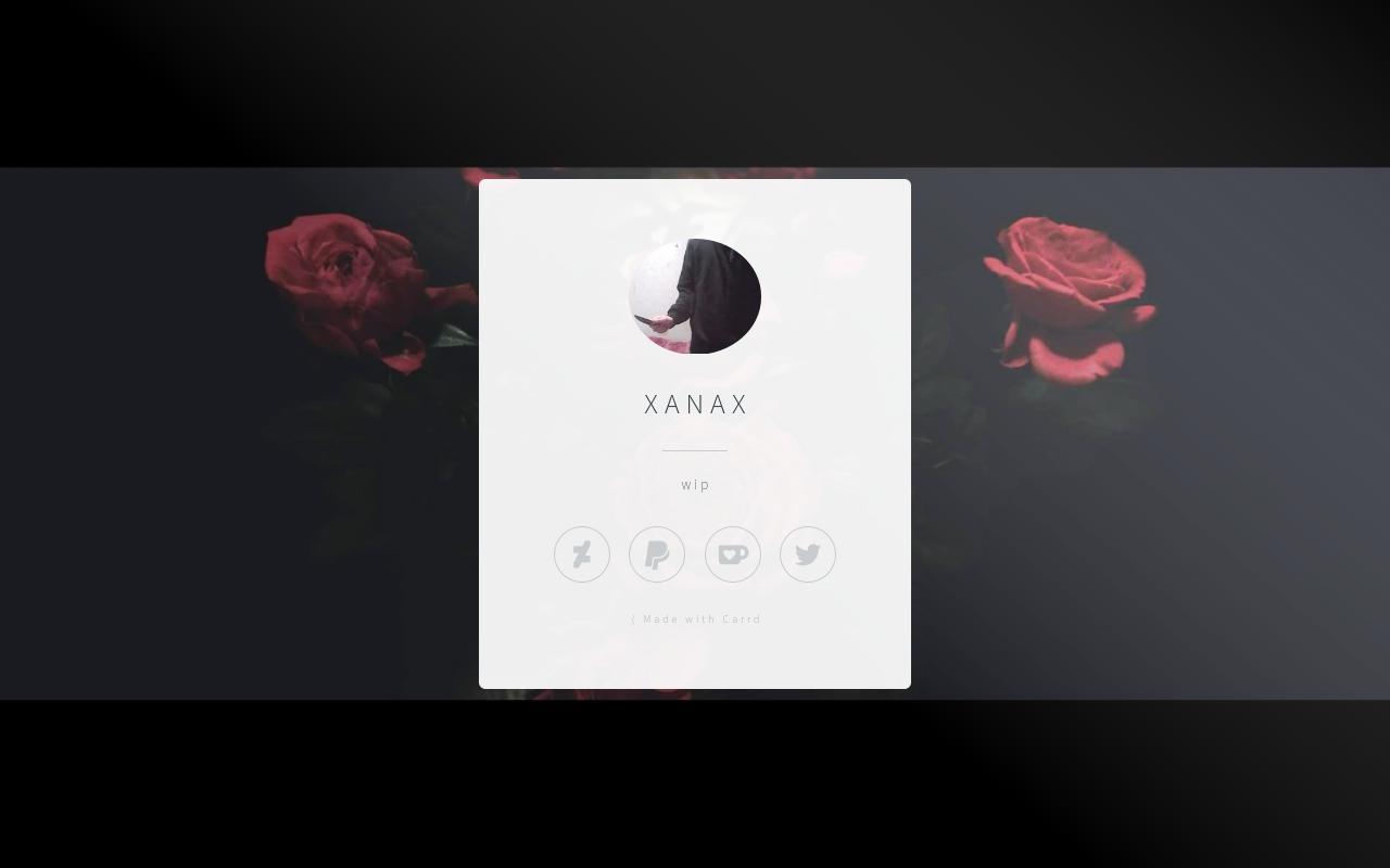 Carrd profile picture for @xanax